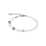 coeur de lion GeoCUBE® Mini Fusion Pearls Bracelet silver-white