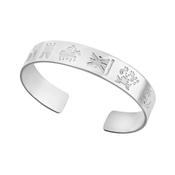 History of Ireland Sterling Silver Flat Bangle image