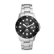 Fossil Blue Mens Silver Watch image