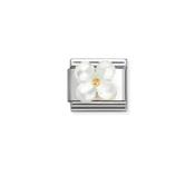 Nomination Composable Classic Link Flower White Mother Of Pearl