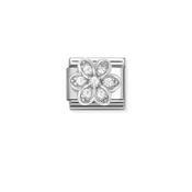 Nomination Composable Classic Link Daisy With White Cubic Zirconia