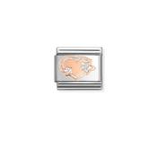Nomination Composable Classic Link Rose Gold Heart Silver Stars