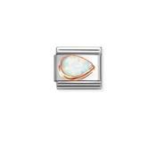 Nomination Composable Classic Link White Opal Drop Right