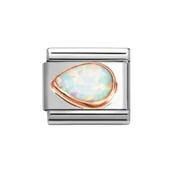 Nomination Composable Classic Link White Opal Drop Stone