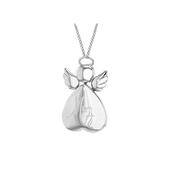 Sterling Silver Mum Heart Angel Locket
