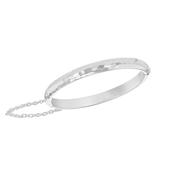 Sterling Silver Fine Diamond Cut Baby Bangle image