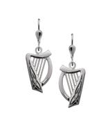 Silver Harp Drop Earrings image