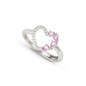 Nomination Shine Me Up Ring Pink Heart And Cubic Zirconia image