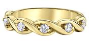 18K Yellow Gold Fancy Twist Diamond Band image