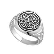 Gents Sterling Silver Celtic College Ring image