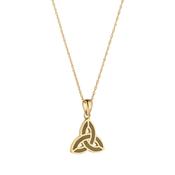 14K Gold Connemra Marble Trinity Knot Necklace image