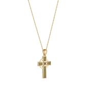 14K Gold Connemara Marble Celtic Cross