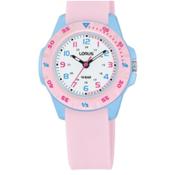 Lorus Quartz Kids White Dial Pink Silicone Strap