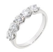 Platinum Stone Diamond V Collet Band 1.20Cts