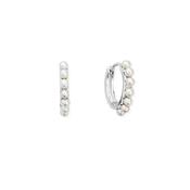 ChloBo Classic Pearl Huggie Hoops
