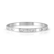 Nomination Pretty Bangle Stainless Steel And Oval Cubic Zirconia
