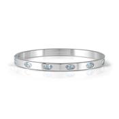 Nomination Pretty Bangle Stainless Steel Light Blue Cubic Zirconia image