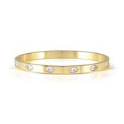 Nomination Pretty Bangle Gold Tone And Oval Cubic Zirconia image
