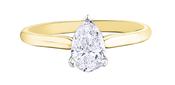 18K Gold Single Diamond Brilliant Cut Ring 1.00ct