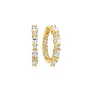 Sif Jacobs Grande Ellera Cubic Zirconia And Gold Plated Hoop Earrings