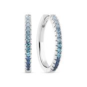 Sif Jakobs Ellera Grande Blue Cubic Zirconia Hoop Earrings