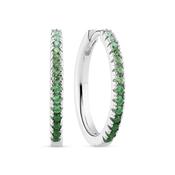 Sif Jakobs Ellera Grande Green Cubic Zirconia Hoop Earrings