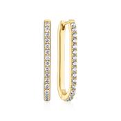 Sif Jakobs Capizzi Gold PLated Cubic Zirconia Oval Hoops Medio