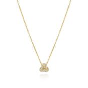 Sif Jakobs Imperia Piccolo Gold Plated Cubic Zirconia Pave Knot Pendant