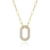 Sif Jakobs Gold Plated Capri Cubic Zirconia Pendant