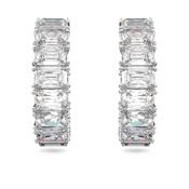 Swarovski Matrix Silver Hoop Earrings