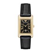 Emporio Armani Gino Gold Plated Gents Leather Strap Watch
