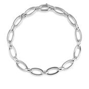 Gisser Silver Oval Open Link Bracelet