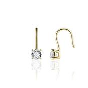 Gisser Gold Plated Cubic Zirconia Claw Drop Earrings image