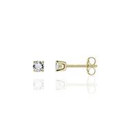 Gisser Gold Plated Small Cubic Zirconia Stud Earrings