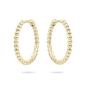Gisser Gold Plated Beaded Hoop Earrings