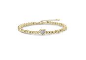 Gisser Gold Plated Pave Heart Bracelet