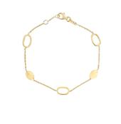 9K Gold Oval Link Chain Bracelet image