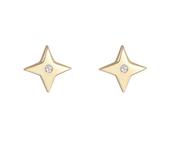 9ct Gold Cubic Zirconia Star Stud Earrings image