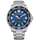 Citizen Gents Stainless Steel Sport Wave Blue Dial Watch image