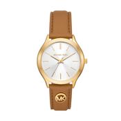 Michael Kors Slim Runway Gold Plated Case Tan Strap image