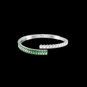 Swarovski Matrix Green And White Stone Bangle image