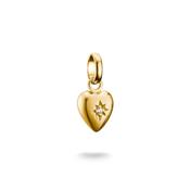 THOMAS SABO Gold Plated Heart With Star Charm Pendant