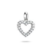 THOMAS SABO Heart With White Stones Charm Pendant