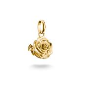 THOMAS SABO Gold Plated Rose Blossom Charm Pendant