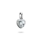 THOMAS SABO Silver Heart With Stones Charm Pendant