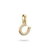 THOMAS SABO Gold Plated Horseshoe With Stones Charm Pendant