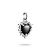THOMAS SABO Silver And Black Vintage Heart Charm Pendant