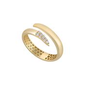 9k Gold Cubic Zirconia Tipped Open Ring image