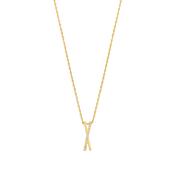 9k Gold Cubic Zirconia X Pendant image