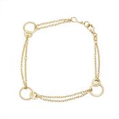 9k Gold Interlocking Circles Double Chain Bracelet image